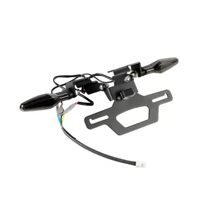 Suitable for KTM 1290 Super Duke GT modified motorcycle short tail license plate holder with turn signal lights (License plate holder/license plate holder) - kt12e0-short-tail-combination-black