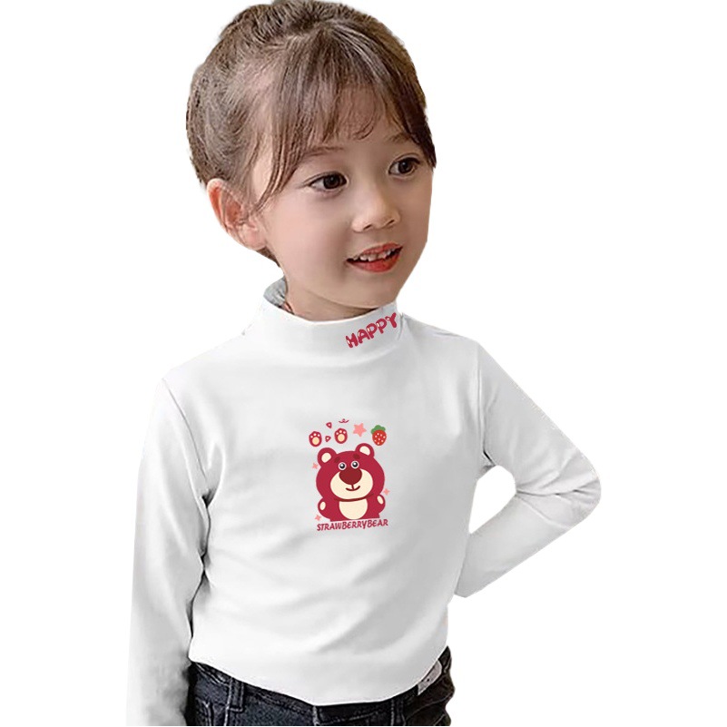 Otoño e Invierno para niños 2023 nueva camisa de fondo de terciopelo cálido manga larga mediano y grande niños y niñas bebé interior superior image 1