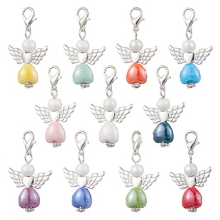 Cross-border Amazon e-commerce hot new cute alloy heart-shaped angel wings pendant key chain pendant accessories
