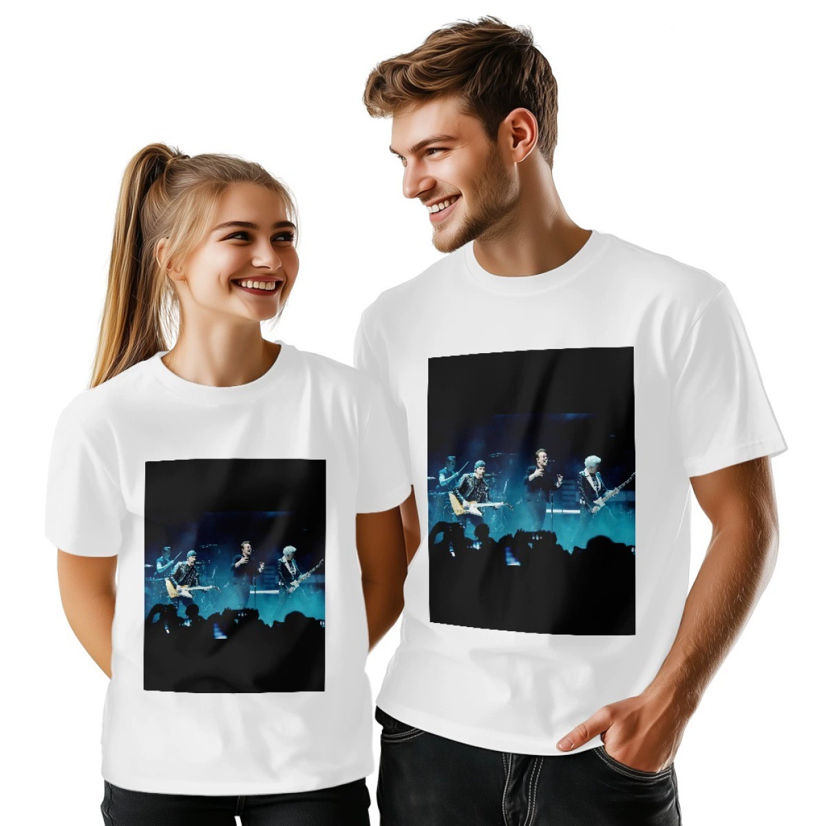 Футболка из чистого хлопка с элементами концерта знаменитой трансграничной группы U2, унисекс, модная футболка с прямой почтовой рассылкой в ​​Америке