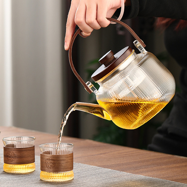 Explosion-proof glass teapot for home use