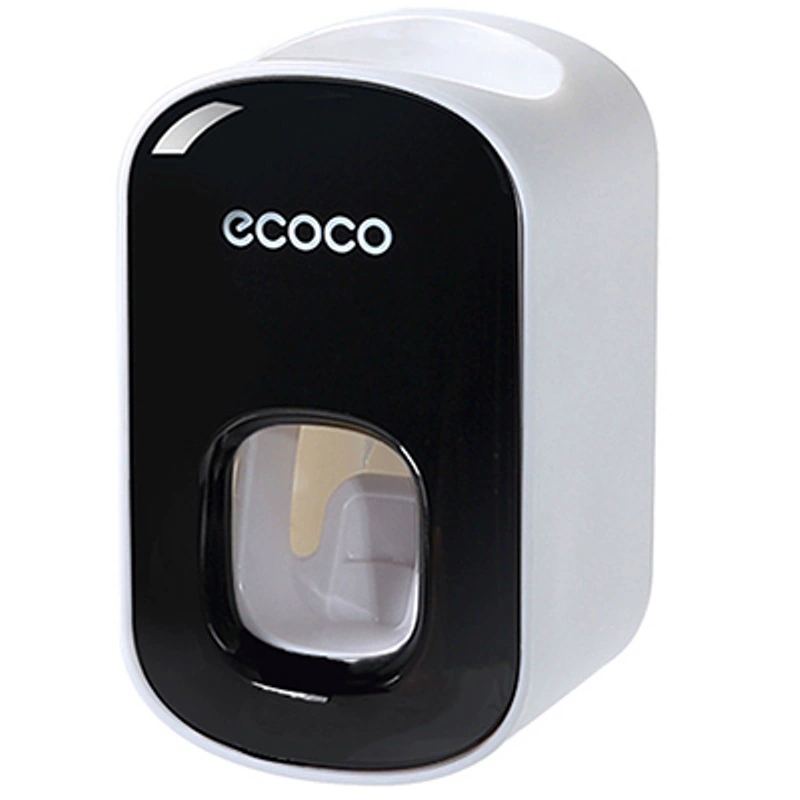 Автоматический дозатор зубной пасты (ecoco) настенный, без отверстий, бесконтактный, серый/черный