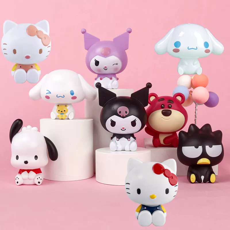 Пластиковый собачий голова Yugou Dog Pachel Dog Curomi Strawberry Beerberry Bear Cool Penguin Cake Swing украшение
