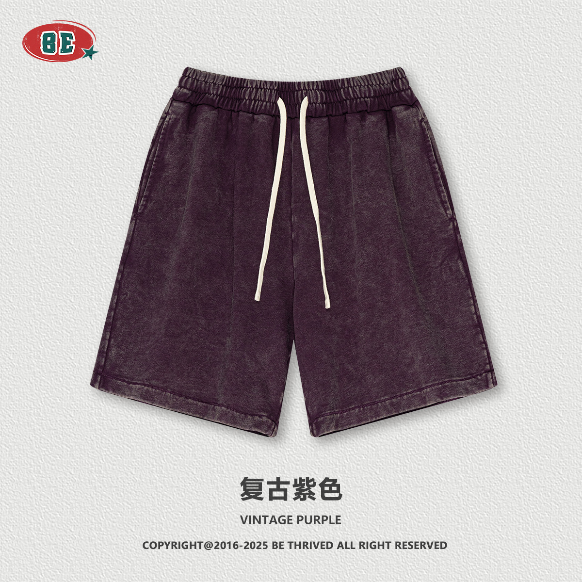 Pantalones Cortos Deportivos Lavados de Algodón