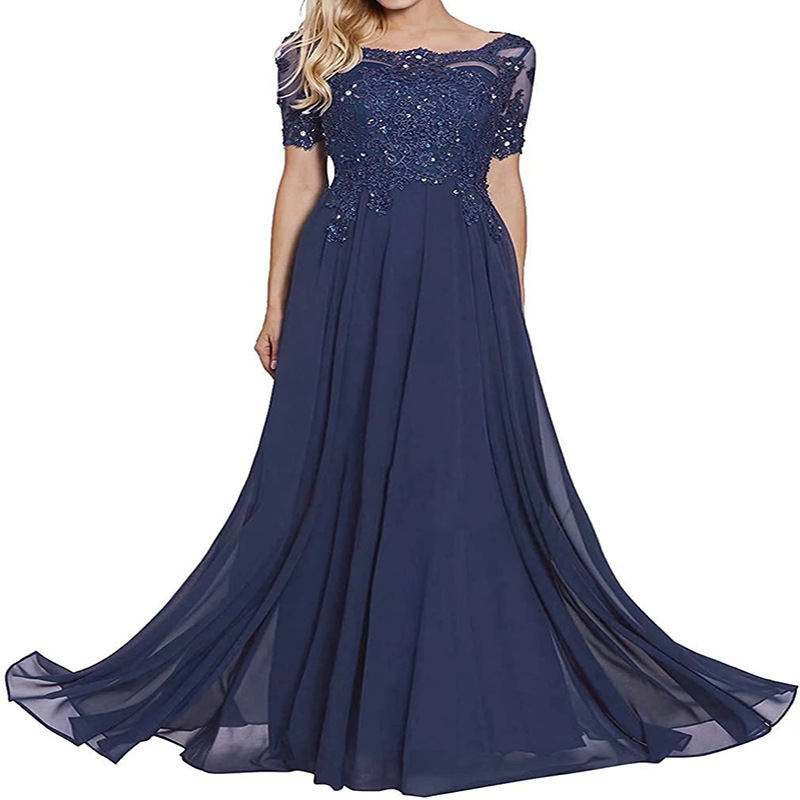 Transfronterizo Amazon estilo europeo y americano 2022 nuevo verano sexy encaje gasa damas banquete Comercio exterior vestido de noche