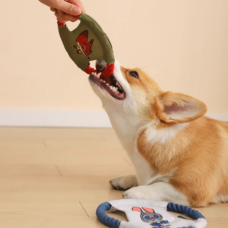 Disney Mad Animal City serie de juguetes para perros mascotas Frisbee cordas perros molares interactivos juguetes al aire libre