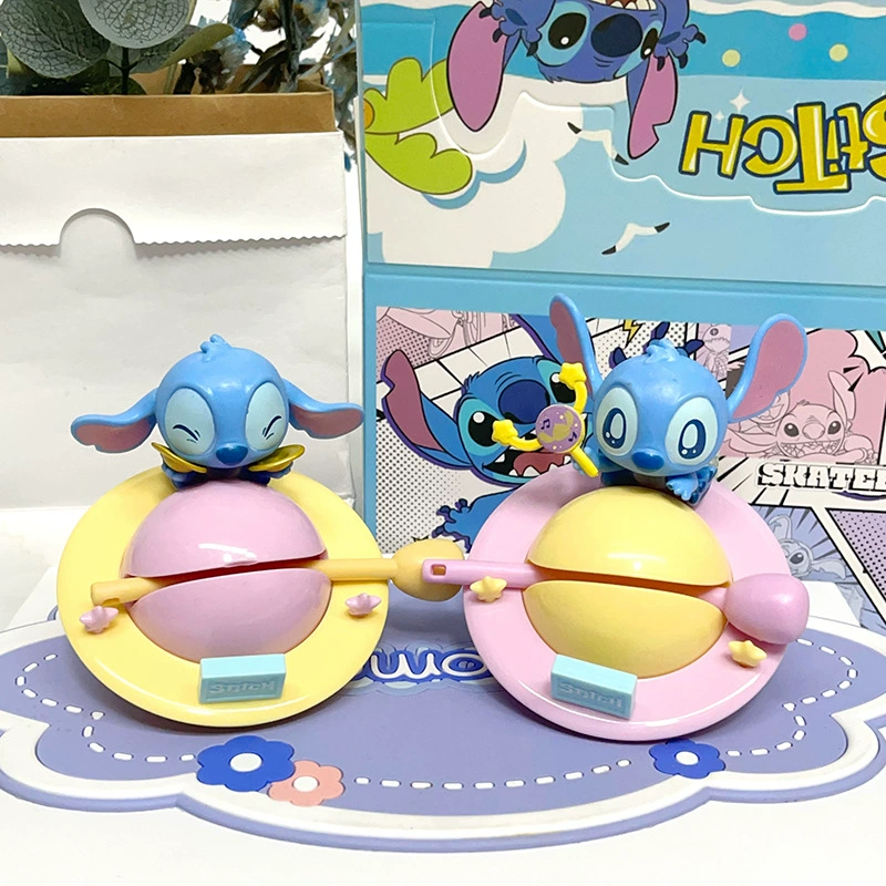 Кукла-символы декоративной игрушки из дерева в виде рыбы Stitch, коробка с сюрпризом, милый персонаж в стиле Stitch, трендовая фигурка