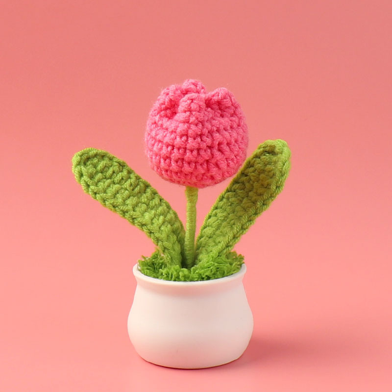 完成品クロスボーダーニットウールひまわり鉢植え造花研究デスクトップ装飾品卒業子供の日の小さなギフト|undefined