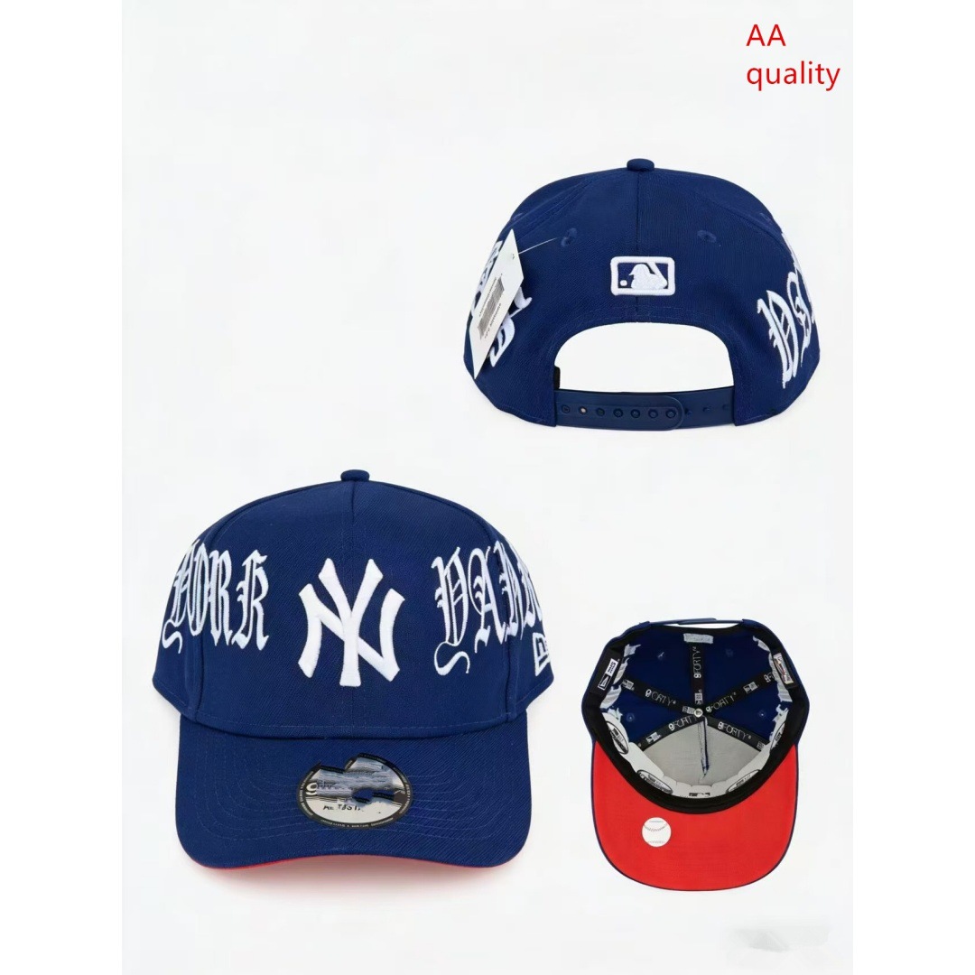 Comercio exterior transfronterizo al por mayor 2026 AA gorra de boca de pato bordado tridimensional ajustable gorra de hip-hop Yankees Dodgers