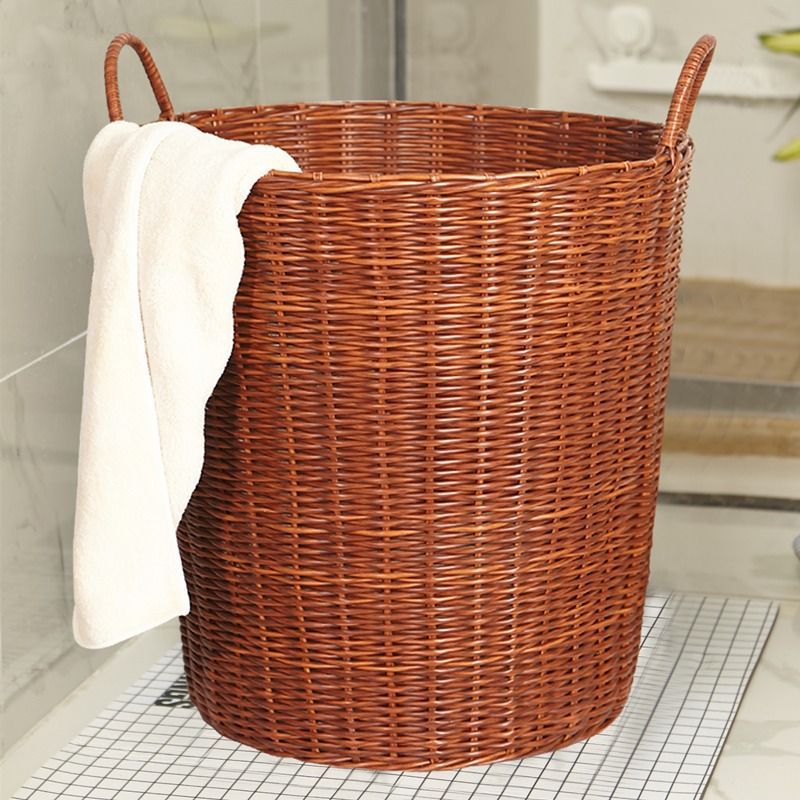 Dirty Clothes Basket, Clothes Storage Basket, Household Accessible Luxury Basket for Clothes, Internet Celebrity Toy, Rattan Laundry Basket