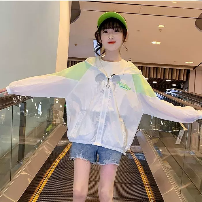 女童防晒衣夏季2025新款冰丝薄款透气百搭防晒服宽松休闲开衫外套