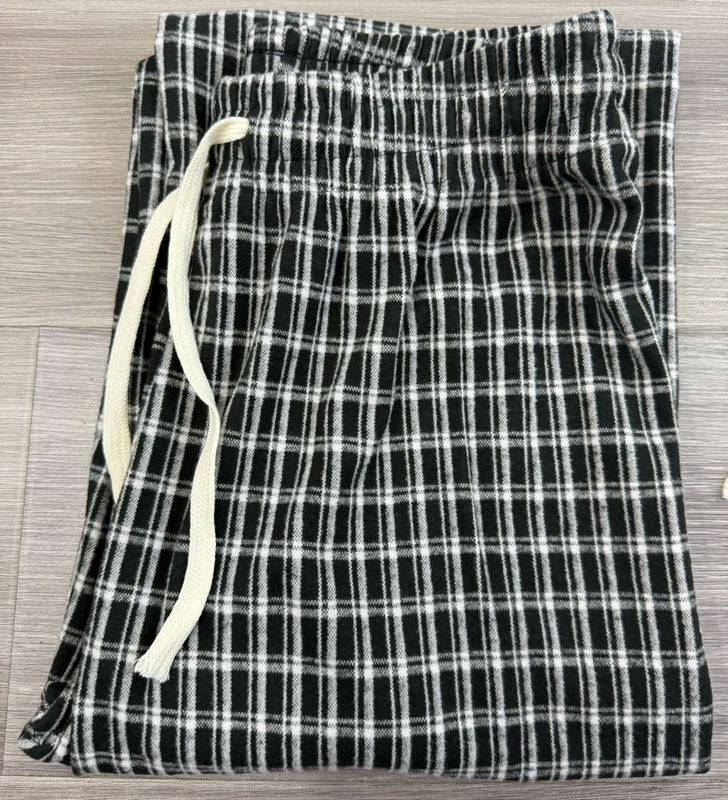 粉色多巴胺德绒格子家居裤女秋冬加厚垂坠感阔腿裤休闲慵懒直筒裤|undefined