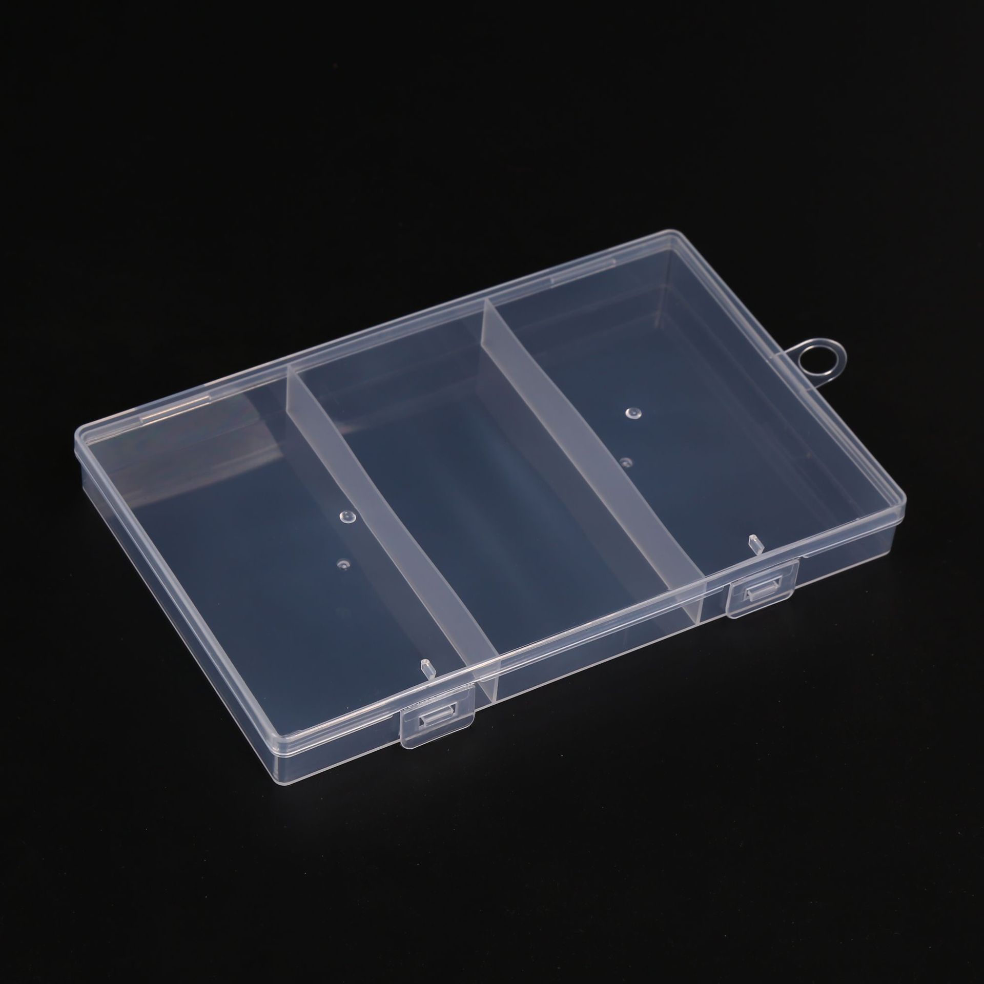 3 rejilla costura herramienta caja de almacenamiento de plástico transparente elemento electrónico accesorios artes de pesca joyería caja de PP caja rectangular