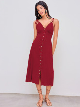 Dress slim fit slimming ��ʽ����v����Ƹ�ȹ women's