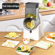 新款跨境电动切菜器多功能切片刨丝机家用厨房滚筒切菜机美规欧规