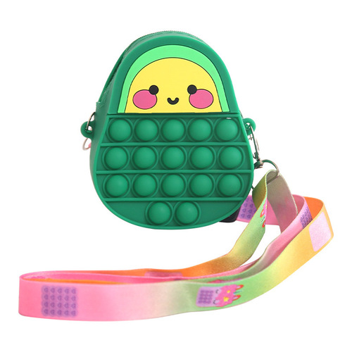 Fruit Coin Purse Rat Killer Pioneer Cartoon Silicone Pressure Reducing Kneading Messenger Bag Decompression Toy Bag