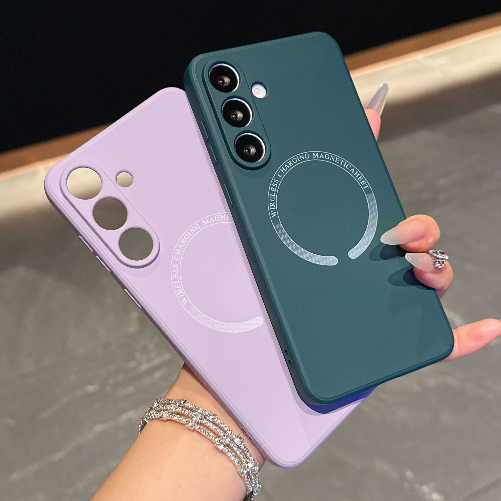 Aplicable a Samsung s25fe caso de teléfono celular silicona líquida absorción magnética s25ultra todo incluido caso de protección de teléfono celular a prueba de caídas