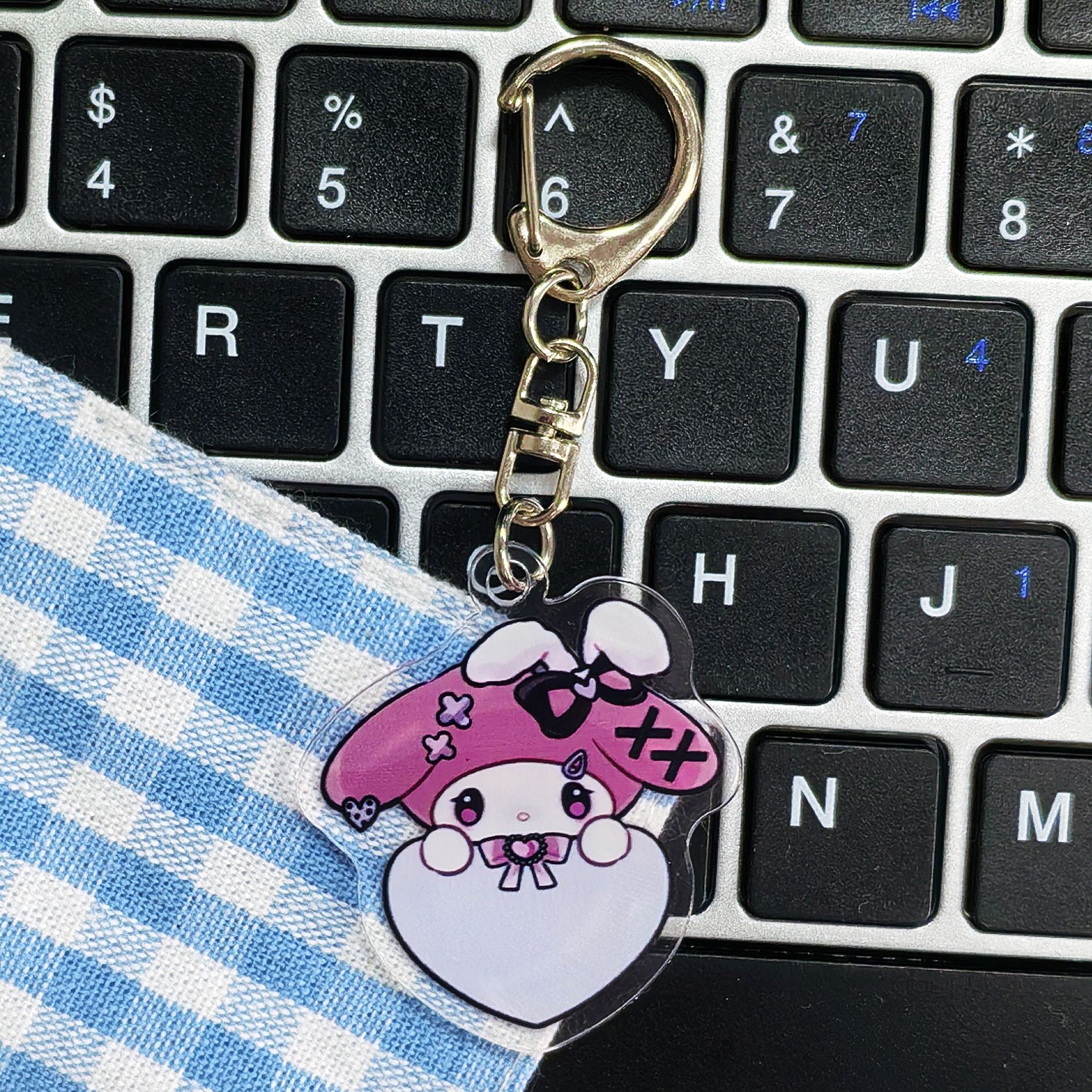 クロミ美楽ティ小衆暗黒風アクリルキーホルダー少女心三麗鴎カップルストラップアクセサリー