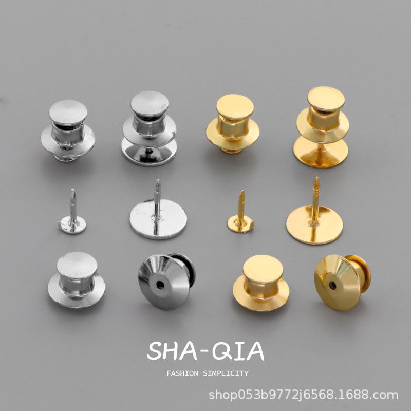Universal Handmade DIY Brooch All-match Spare Buckle Metal Spurring Needle Flat Head Buckle Gold silver Material Accessories
