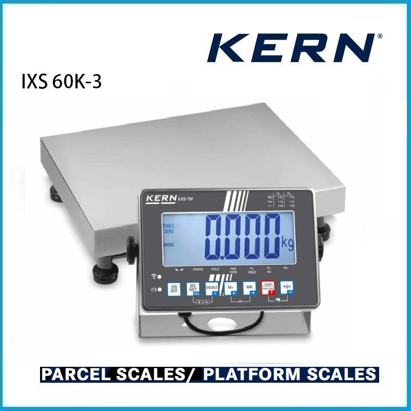 60kg 平台秤 带有IP68不锈钢显示装置 IXS 60K-3 KERN品牌