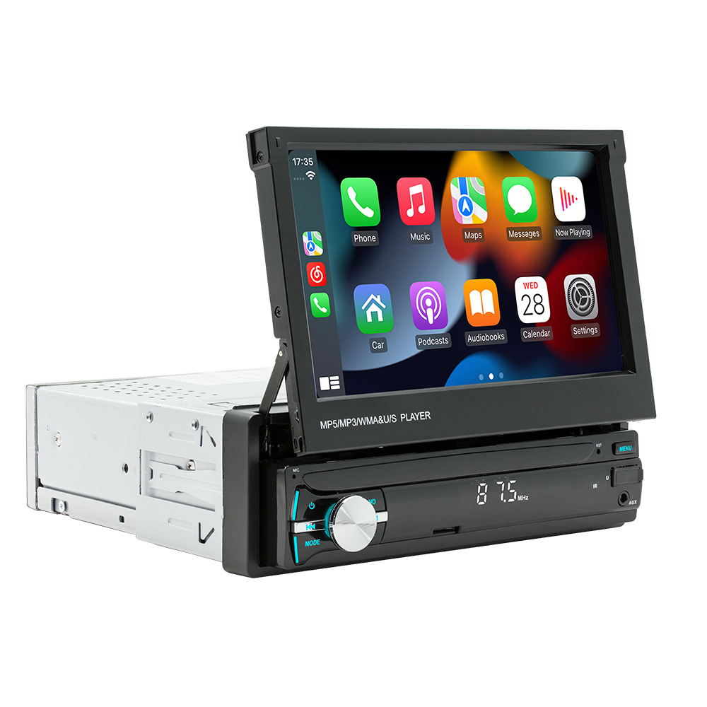 7 pulgadas retráctil pantalla capacitiva coche Bluetooth MP5 multifunción inalámbrico carplay/Android Auto navegación del coche