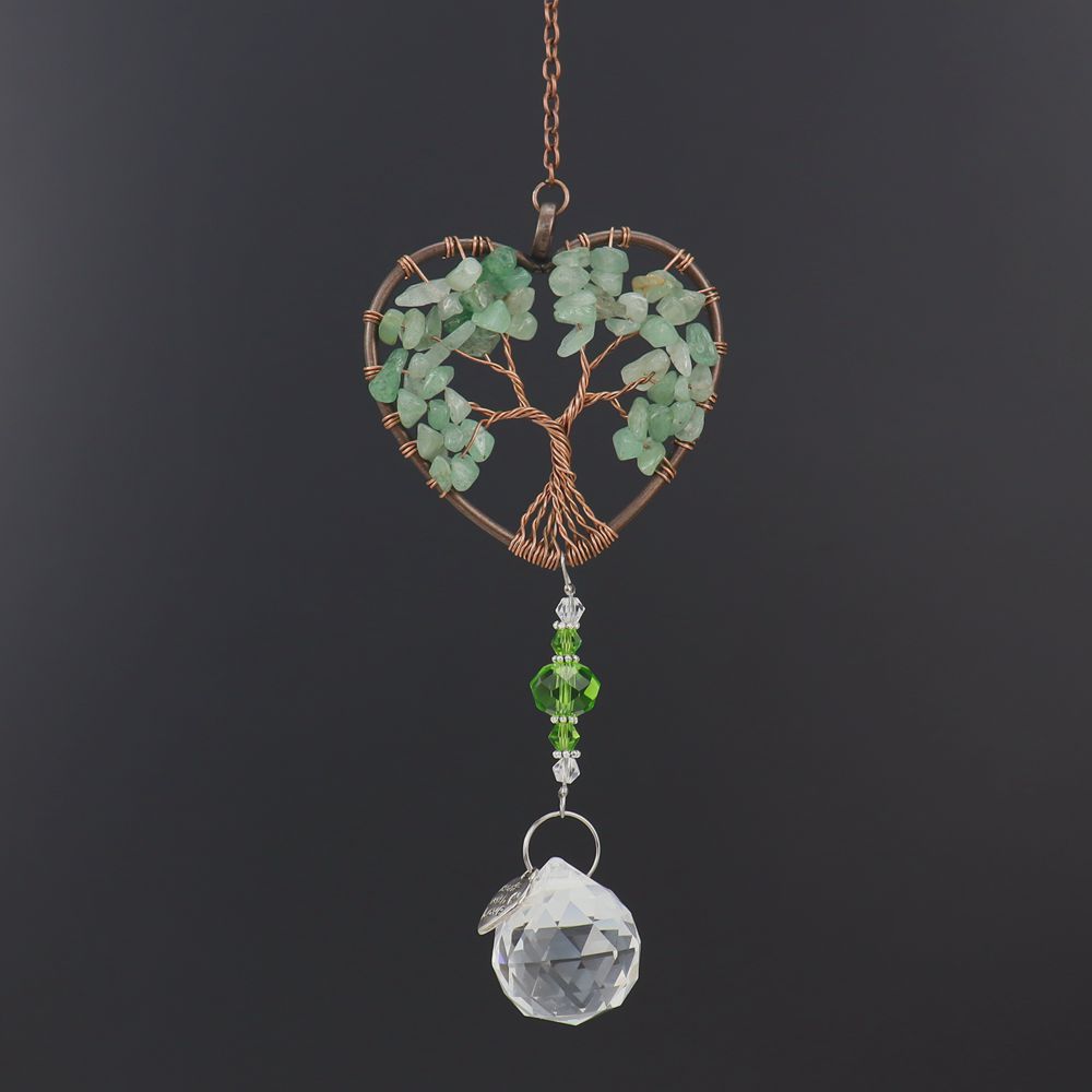 27g Weight Bag Pendant, Keychain Classification Natural Crushed Stone Love Crystal Decoration Pendant Gift