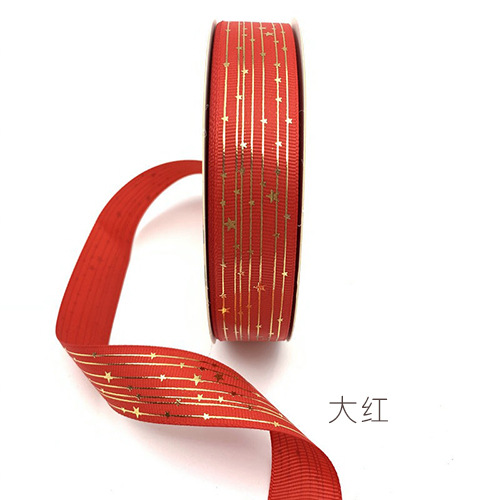 Hilo dorado cinta Star ribbon bar material de soporte cinta flor caja de regalo embalaje cinta hecha a mano al por mayor