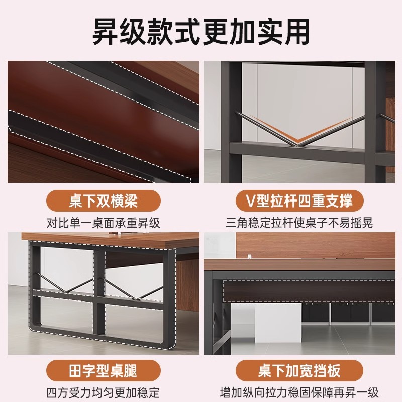 Escritorio, personal, personal, mesa doble, combinación de mesa y silla, personal simple, escritorio para computadora 4, 46, soporte para tarjeta de oficina con pantalla para seis personas