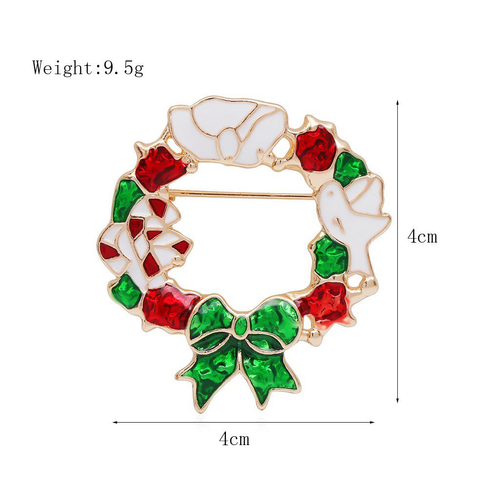 Fashion Christmas Tree Santa Claus Elk Alloy Enamel Rhinestones Unisex Brooches display picture 16