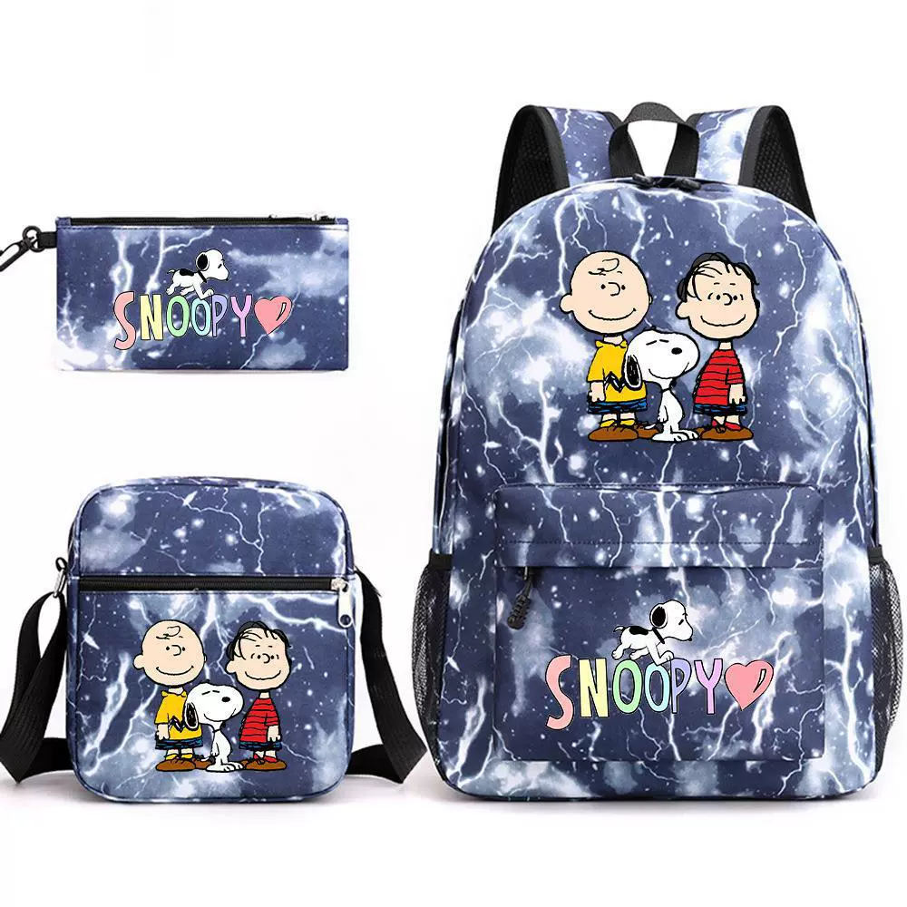 Nuby, Snoopy, набор, вместительный дорожный рюкзак для мужчин и женщин для путешествий, комплект из 3 предметов