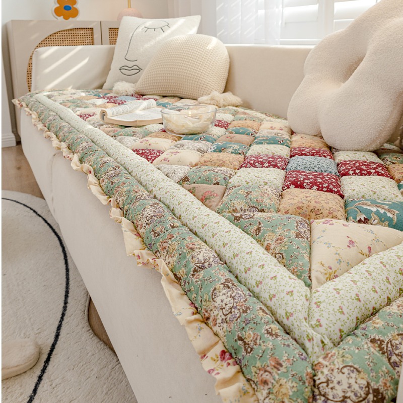 Simple bay window mat, new lattice balcony mat, thickened mat for all seasons, living room coffee table mat, tatami mat