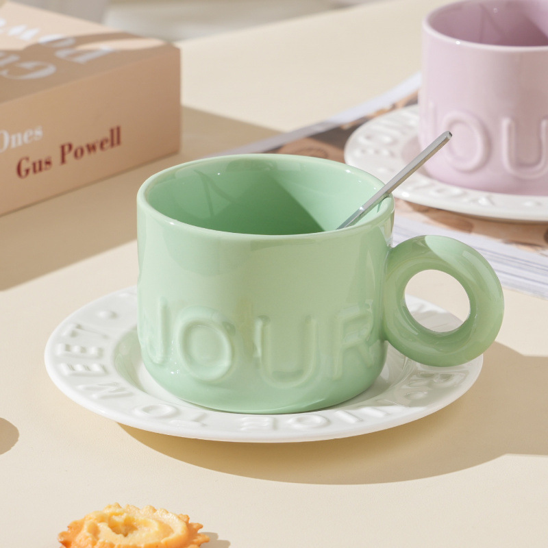 Tazas de café retro en línea, copas de copas de agua directa, regalos caseros, tazas de cerámica galvanizadas creativas, tazas de marca