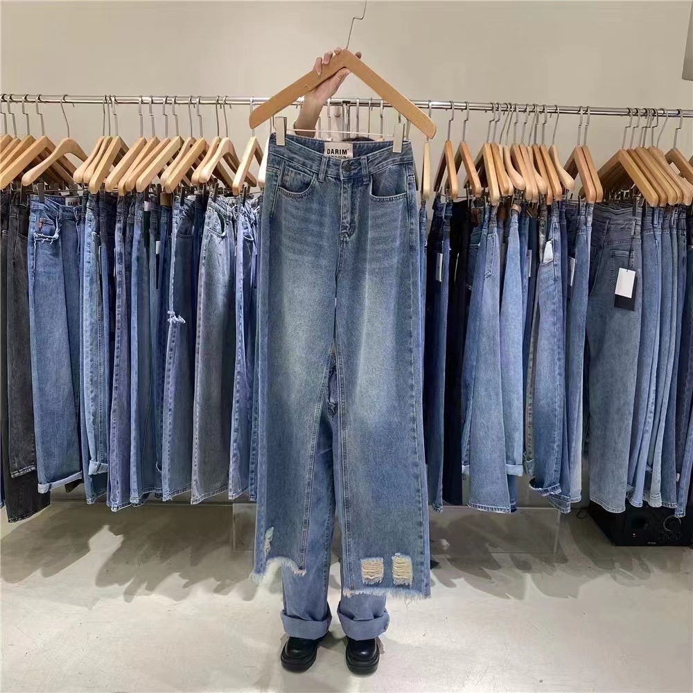 外贸女装杂款长裤女式牛仔裤直播夜市地摊服装库存尾货批发jeans