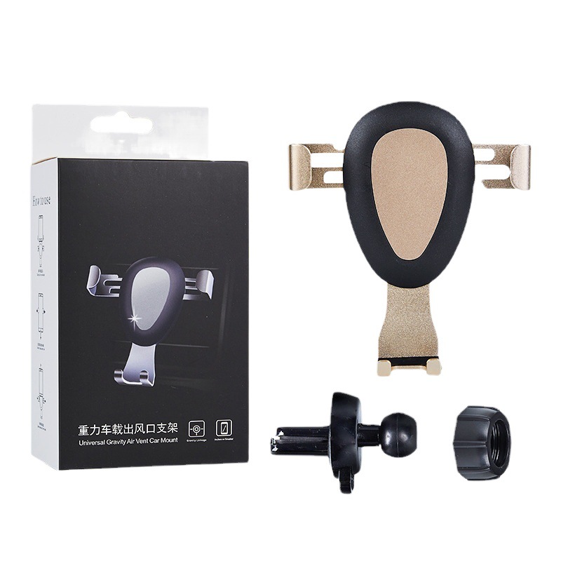 Negocios vinculación gravedad coche potencia salida de aire gota de agua soporte 360 rotación clip de silicona teléfono móvil soporte de navegación