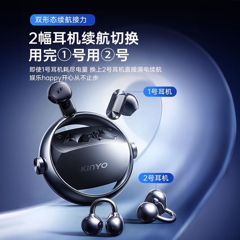 国境を越えて人気OWS無線bluetoothイヤホン騒音低減回転可能な二重耳運動長航続半イヤホン|undefined