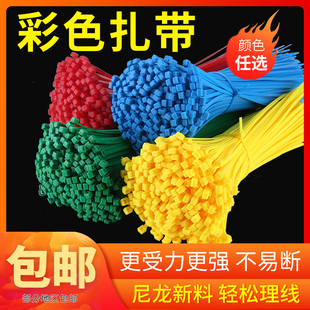 Color cable tie medical seal yellow cable tie holder plastic cable tie 4*200 red yellow blue green