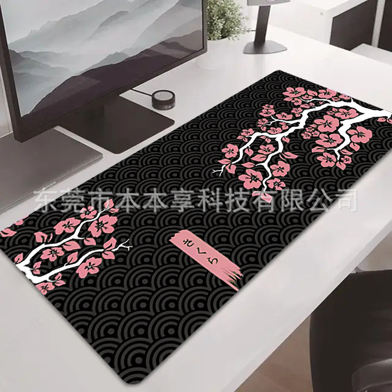 Alfombrilla de ratón, mapa de calor súper grande, línea abstracta, alfombrilla de ratón grande, nueva alfombra antideslizante corrugada de fluido, fábrica al por mayor