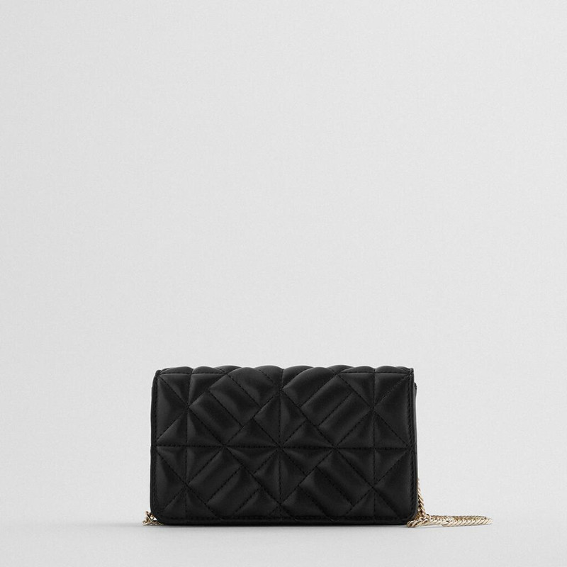 Z Family Women's Bag 2025 New Quilted Chain Small Square Bag Quilted One-Shoulder Cross-Body Small Black Bag Trendy Original One-Piece Drop Shipping