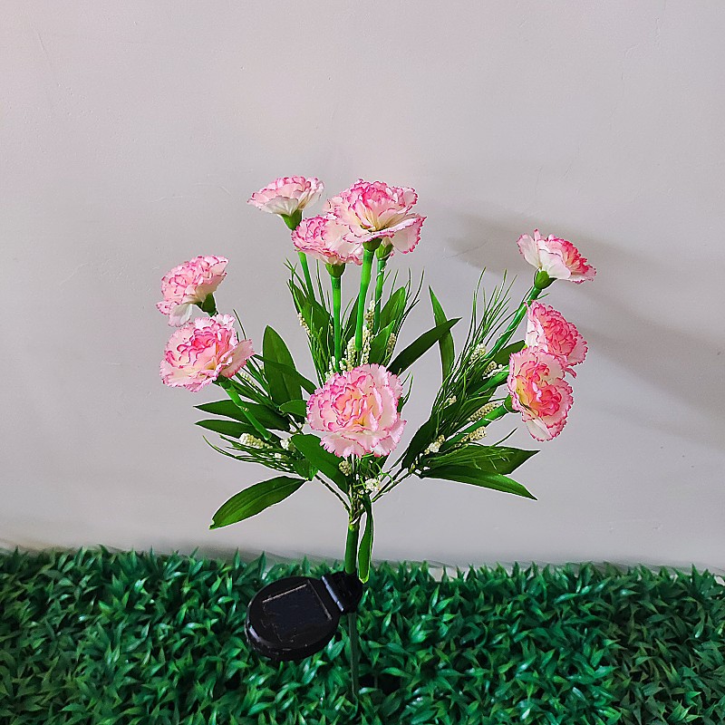 Lámpara de clavel solar simulación linterna decorativa jardín comunidad jardín atmósfera lámpara de césped lámpara de tierra