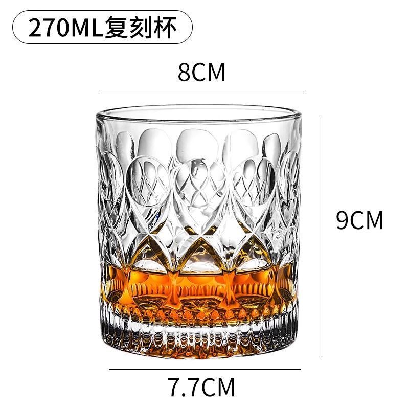 ウイスキー杯水晶ガラスヨーロッパ式の強い杯はビールの杯のガラスのコップのバーの洋式の杯の酒の器具を厚くします。|undefined