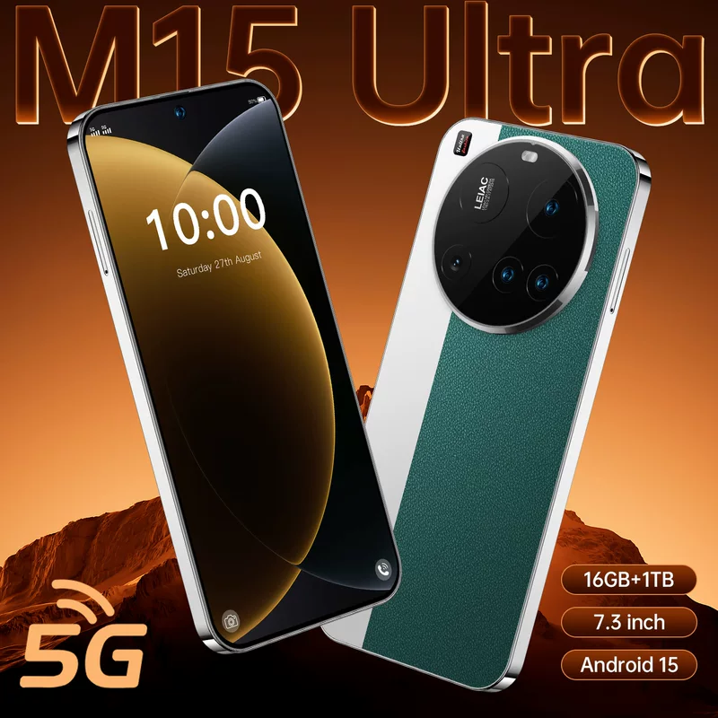 Смартфон M15 Ultra, Android 15, 7,3 дюйма, 16 ГБ+1 ТБ (региональные варианты)