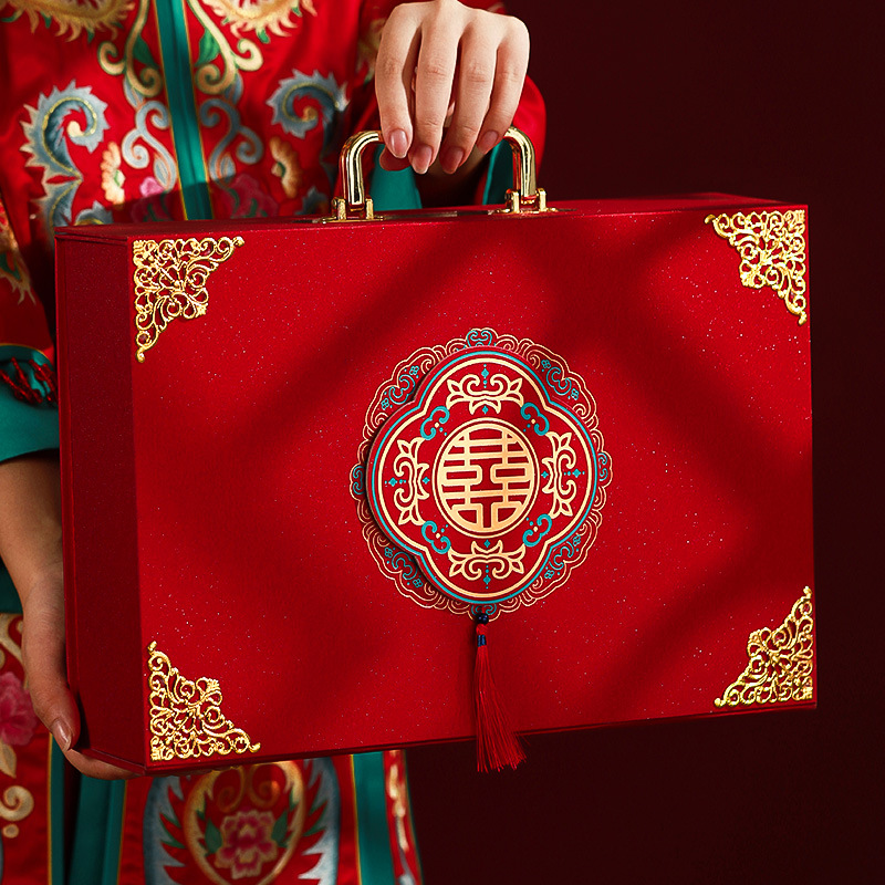 Wedding engagement gold box, betrothal gift box, betrothal gift box, cash gift box, hardware gift box, betrothal gift box, 100,000