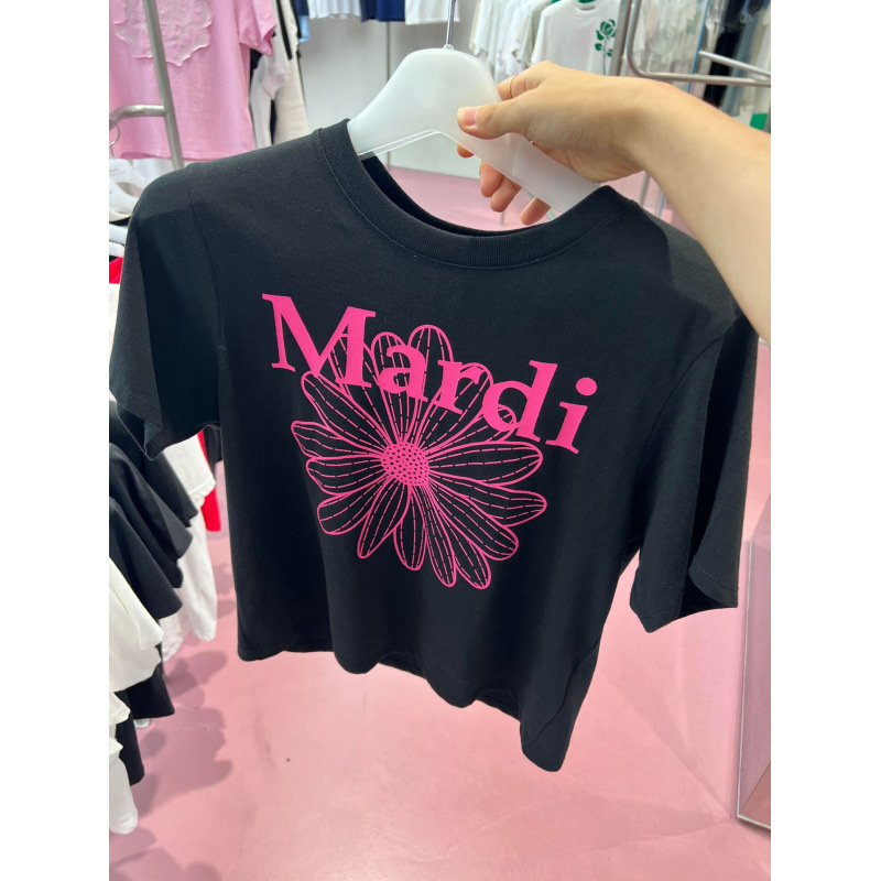 【カウンター品質】韓国マルディトレンドブランド半袖Tシャツリトルデイジードーマンプリントラウンドネックピュアコットンクロスボーダー|undefined