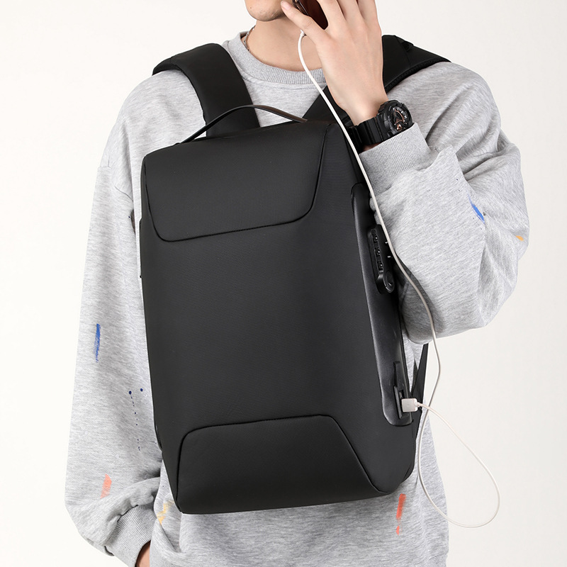 厂家直销男士双肩包新款时尚硬壳包多功能大容量背包商务电脑包潮