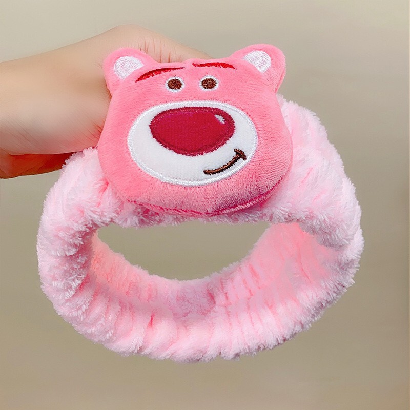 新しいかわいいクマのヘアバンド洗顔漫画ヘアバンドクリエイティブ弓動物ヘアリングフランネルヘアバンド卸売|undefined