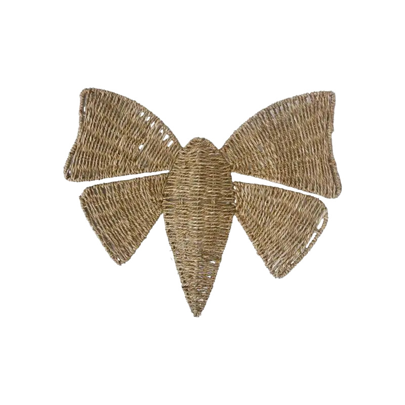 Insecto tejido a mano tema de pared colgante decoración colgante para el hogar colgante mariposa de paja colgante decoración al por mayor