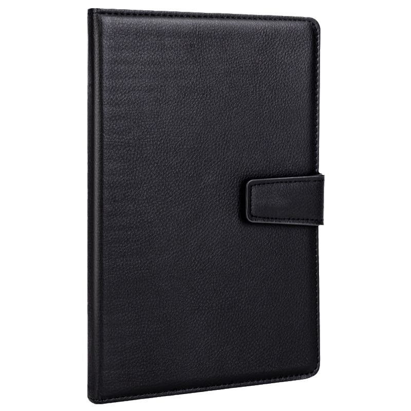Cuaderno Deli 3301 con Cierre Magnético, Superficie de PU, Extra Grueso, Cubierta de Cuero Negro para Oficina y Uso Profesional
