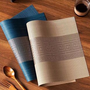 New Chinese Style Western Dining Mat Heat Insulation Mat Table Mat Anti-scalding High-grade Sense Chinese Style Retro Dining Plate Mat Waterproof Oil