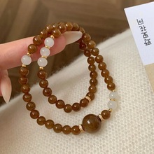 2025秋冬美拉德色系手串显白高级感手链女糖玉仿和田玉髓抖音爆款
