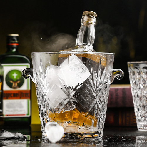 king crystal portable glass ice bucket home wine KTV iced small European ice bucket ice bucket